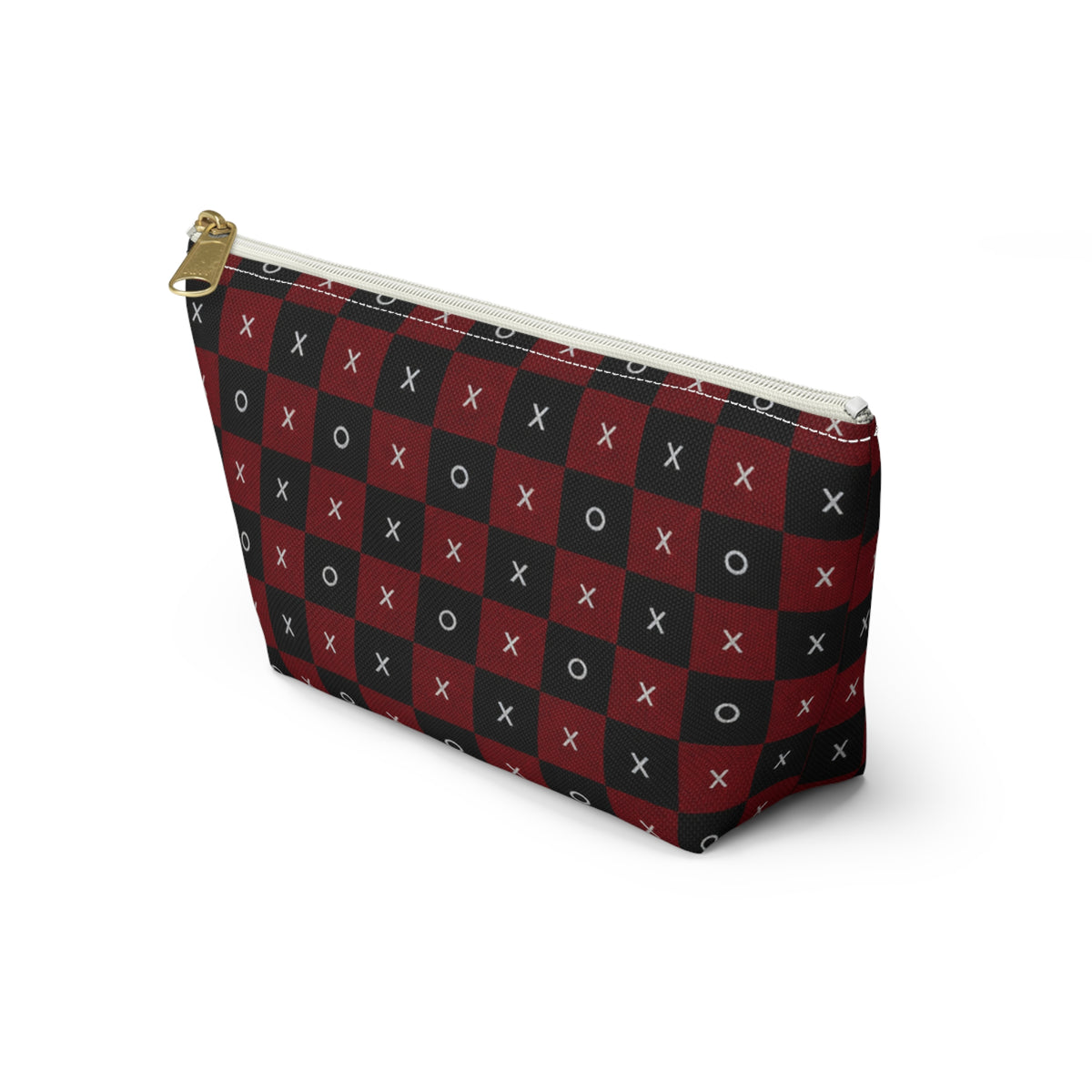 Pouch Bag-Red & Black X's & O's Accessory Bag