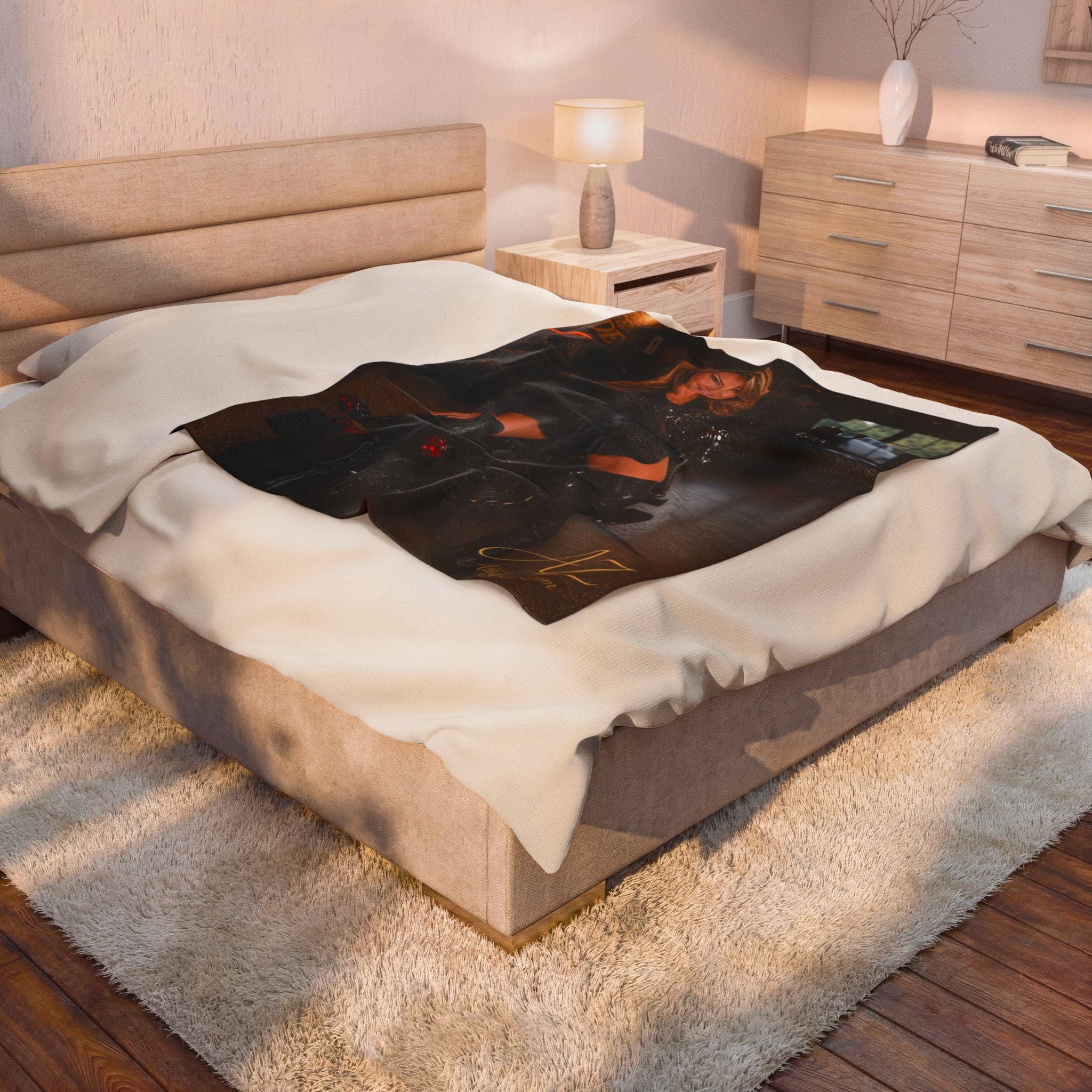 Lauri Bennett™ Midnight Ride Collection – Premium Velveteen 50" × 60" Throw Blanket