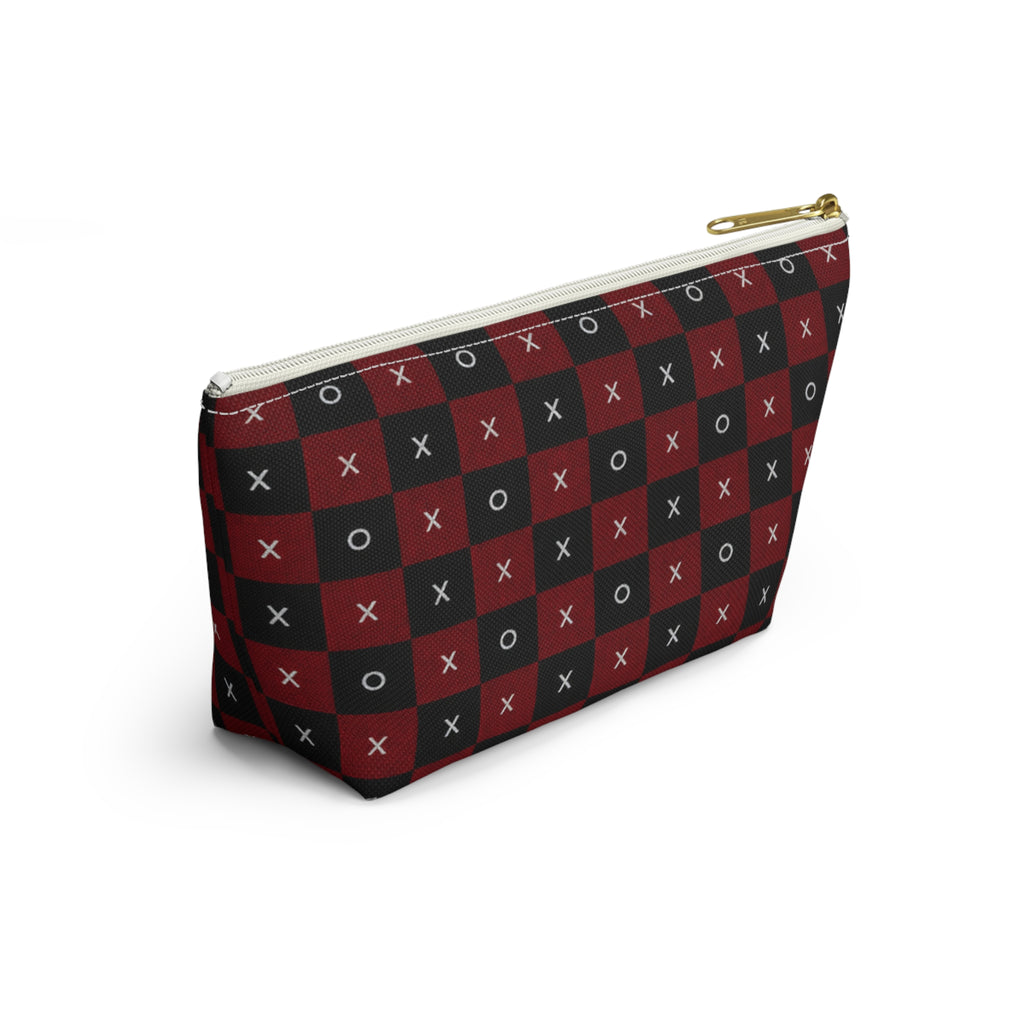 Pouch Bag-Red & Black X's & O's Accessory Bag