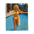 Allyson Z "Hugs"  Sunshine Bikini Collection Premium Velveteen 50" x 60" Throw Blanket