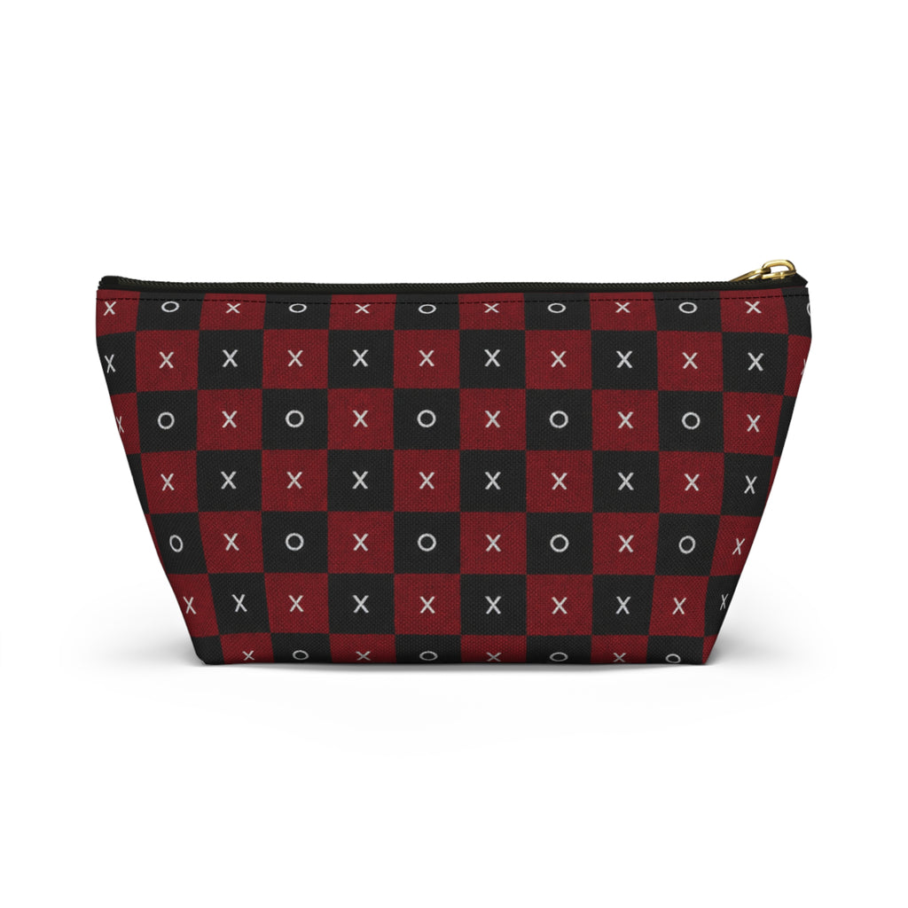 Pouch Bag-Red & Black X's & O's Accessory Bag