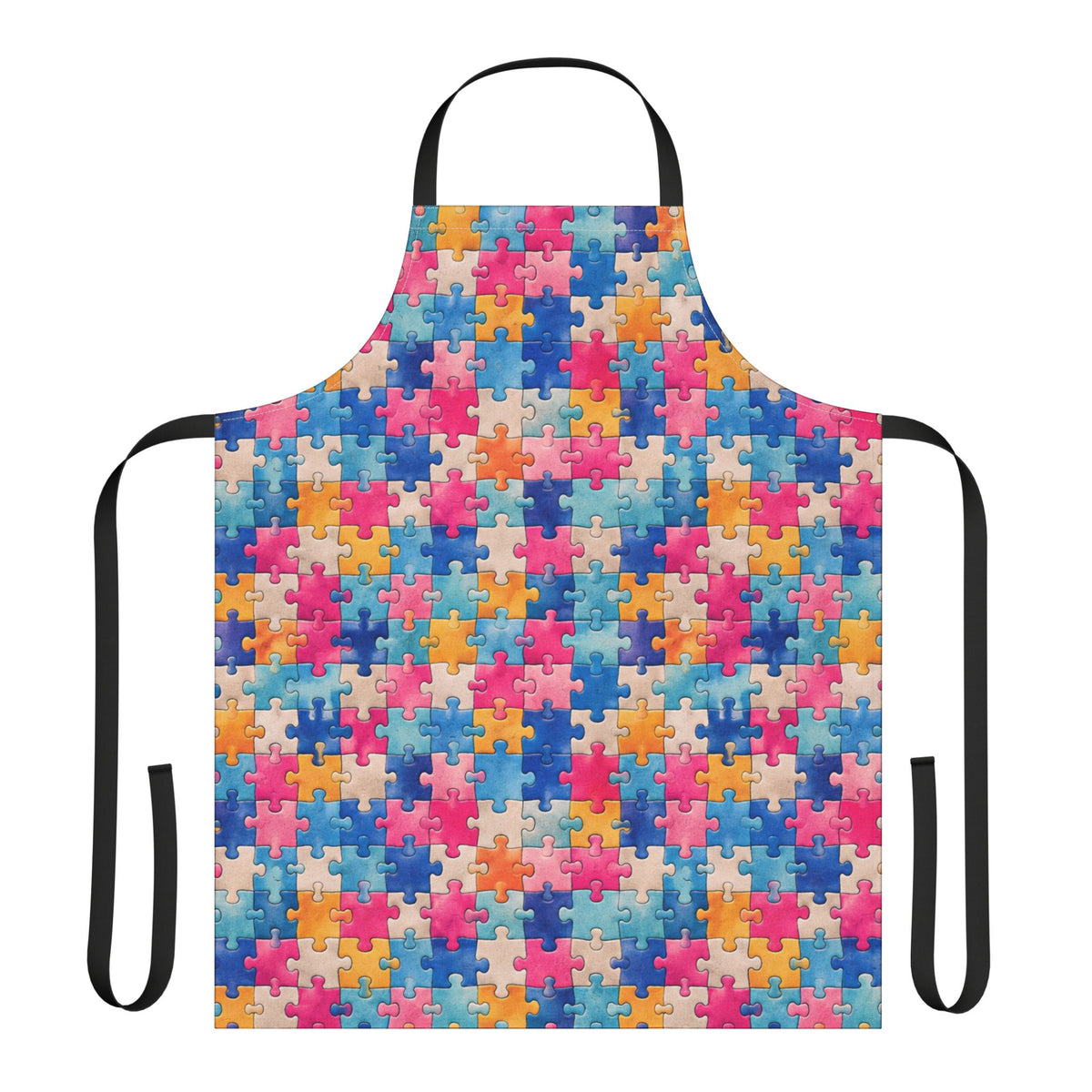 Apron-Pastel Jigsaw Puzzle Style – Colorful for BBQ, Kitchen & Creative