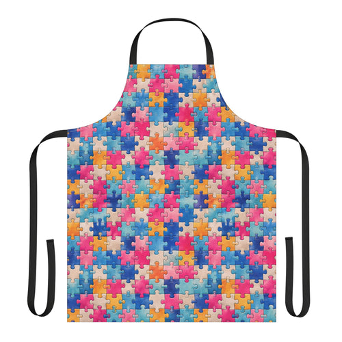 Apron-Pastel Jigsaw Puzzle Style – Colorful for BBQ, Kitchen & Creative