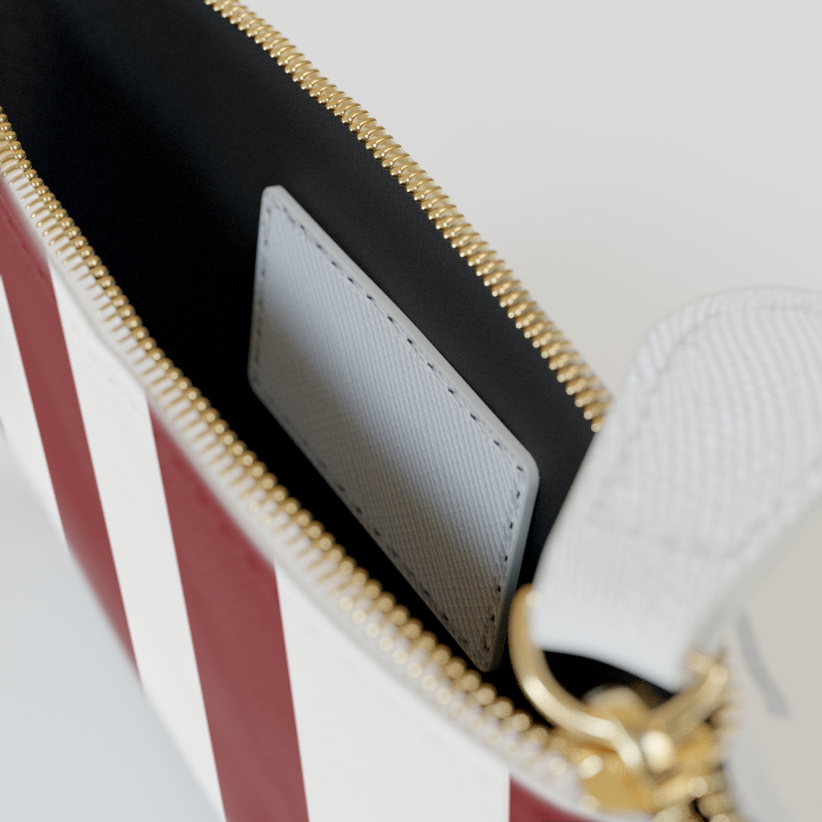 Zip Pouch-Heritage Red & White Stripes
