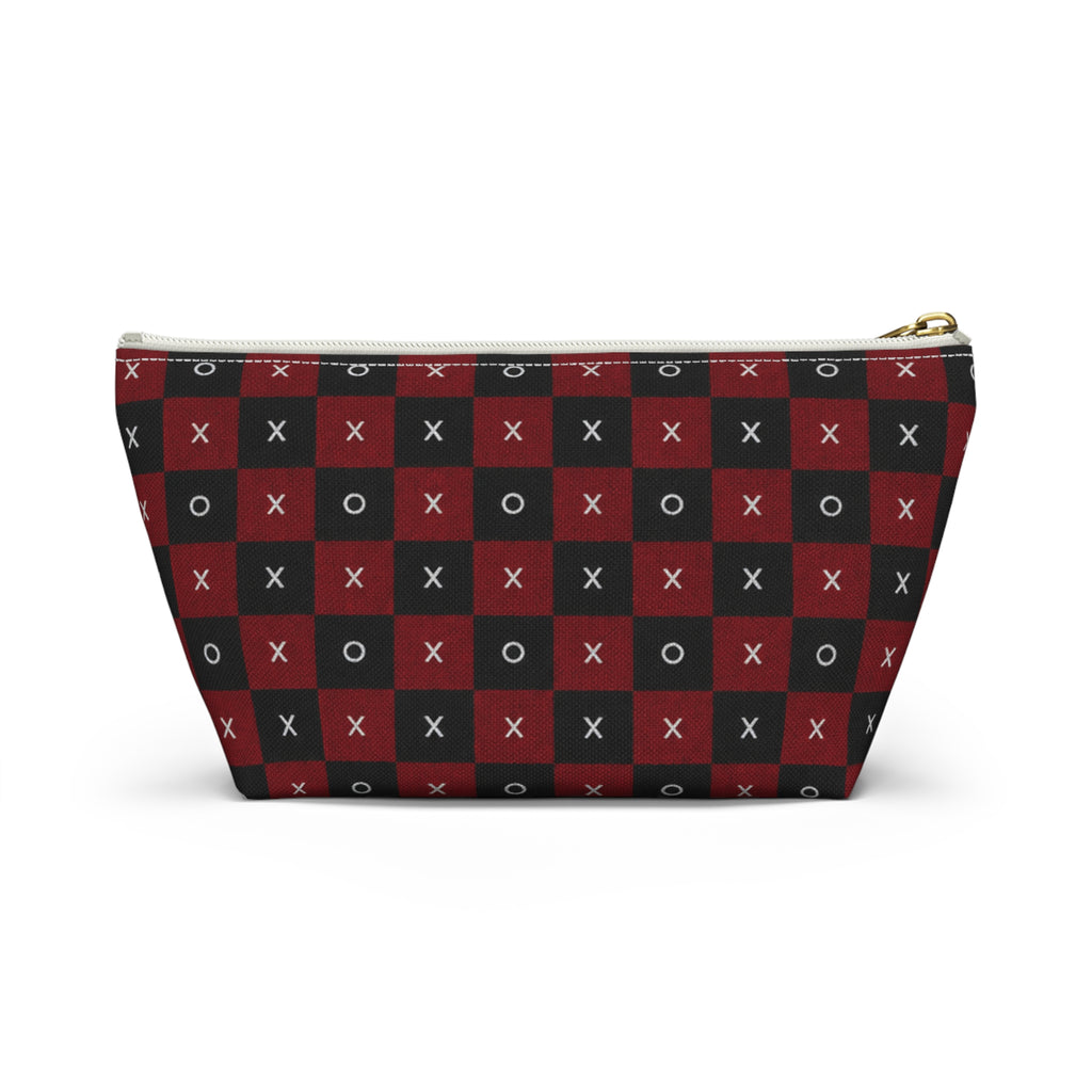 Pouch Bag-Red & Black X's & O's Accessory Bag