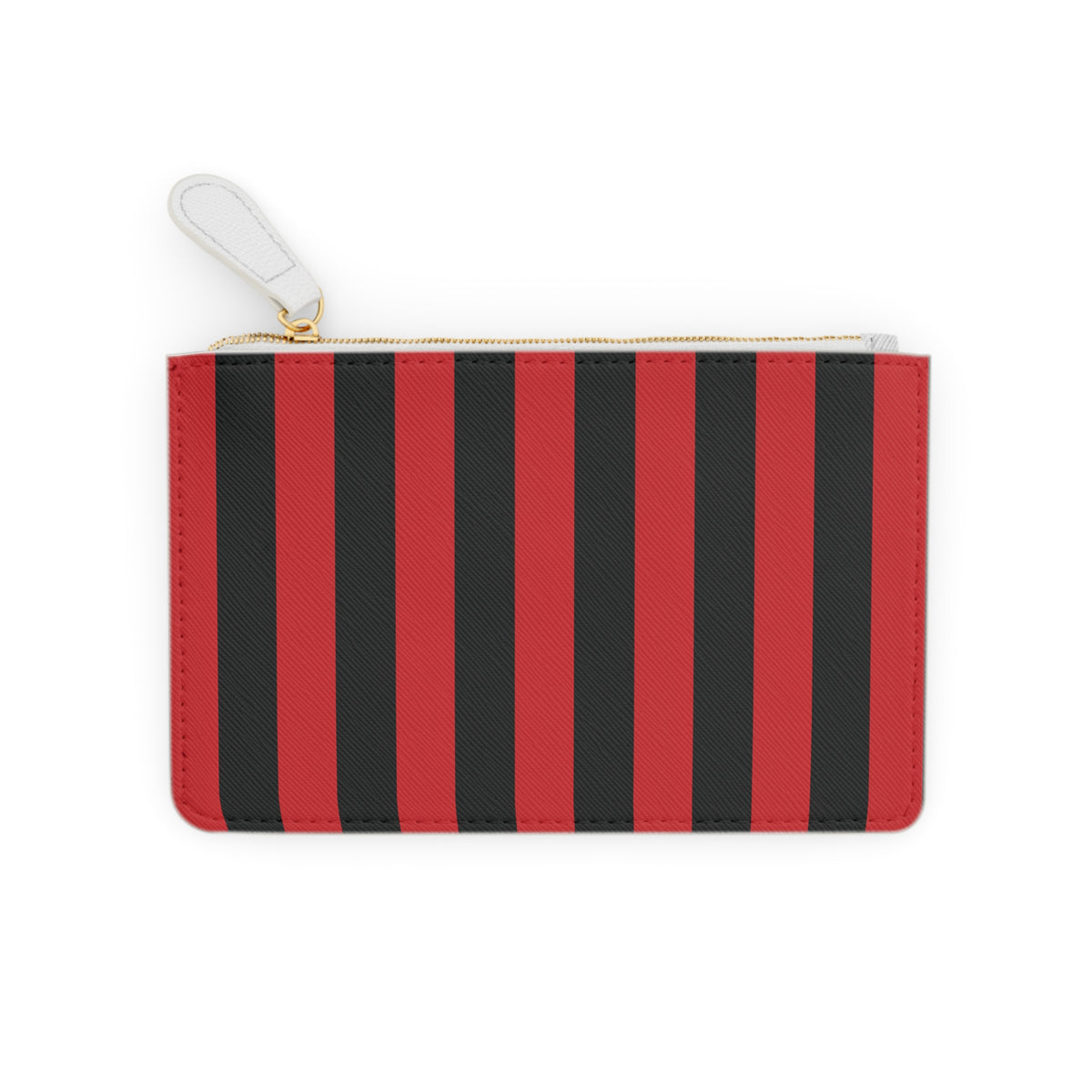Zip Pouch – Red & Black Stripes