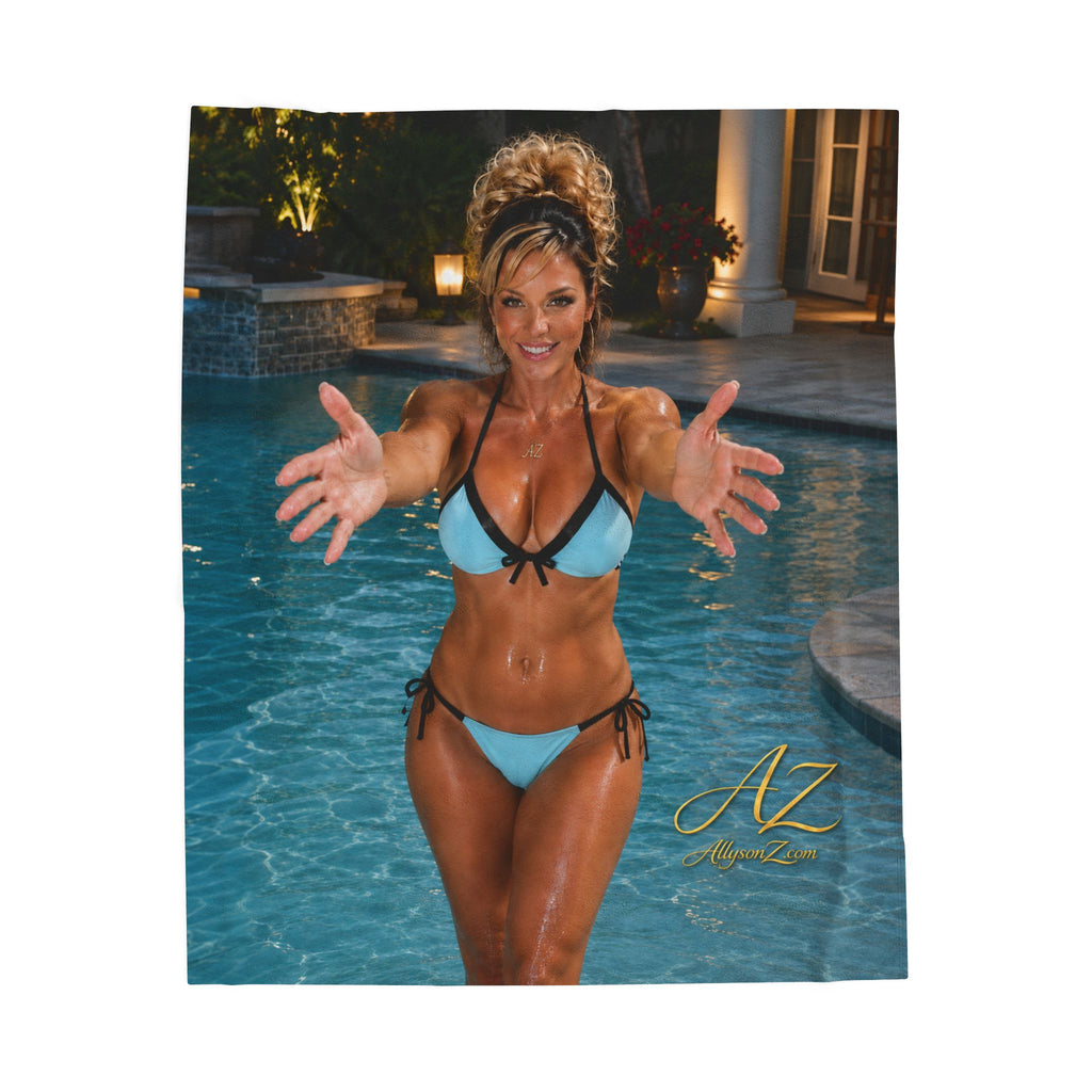 Allyson Z "Hugs" Pool Collection Premium Velveteen 50" x 60" Throw Blanket