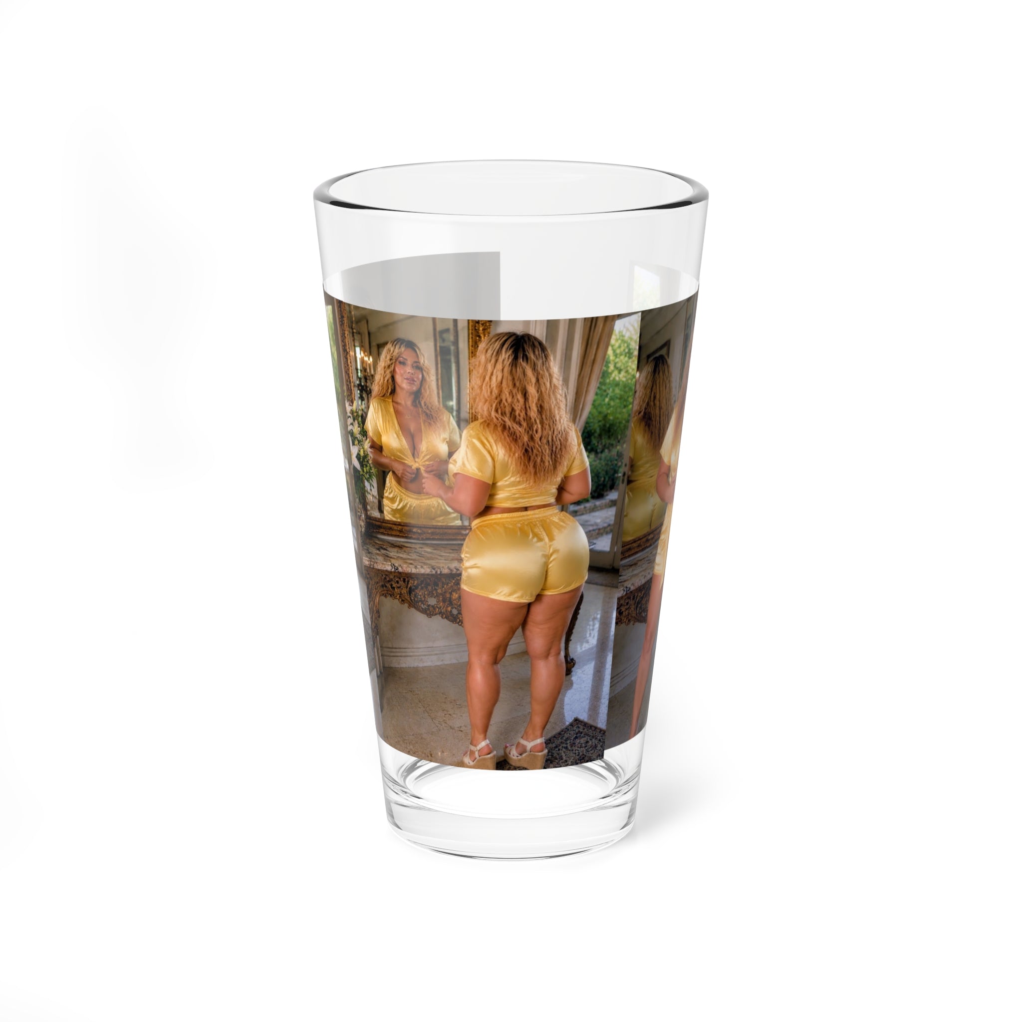 Victoria Lane Golden Satin Collection 16oz Clear Pint Glass