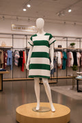 Dress-T Shirt type-Green Stripe Collection – Women’s A-Line