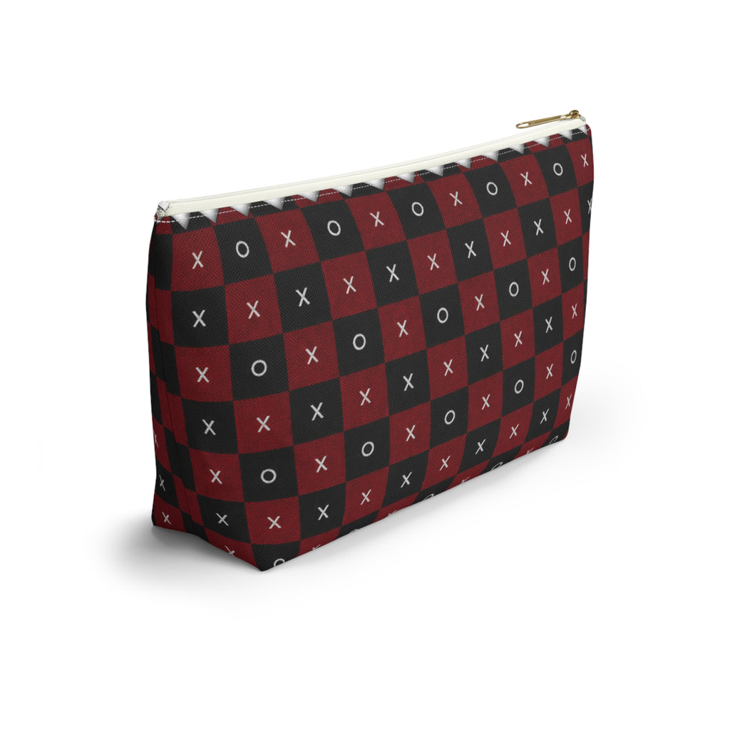 Pouch Bag-Red & Black X's & O's Accessory Bag