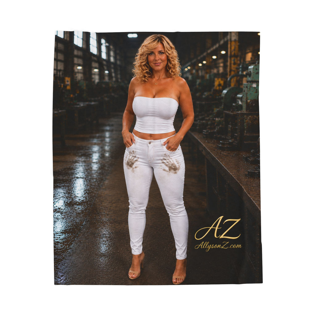 Allyson Z  Work Day Collection Premium Velveteen 50" x 60" Throw Blanket
