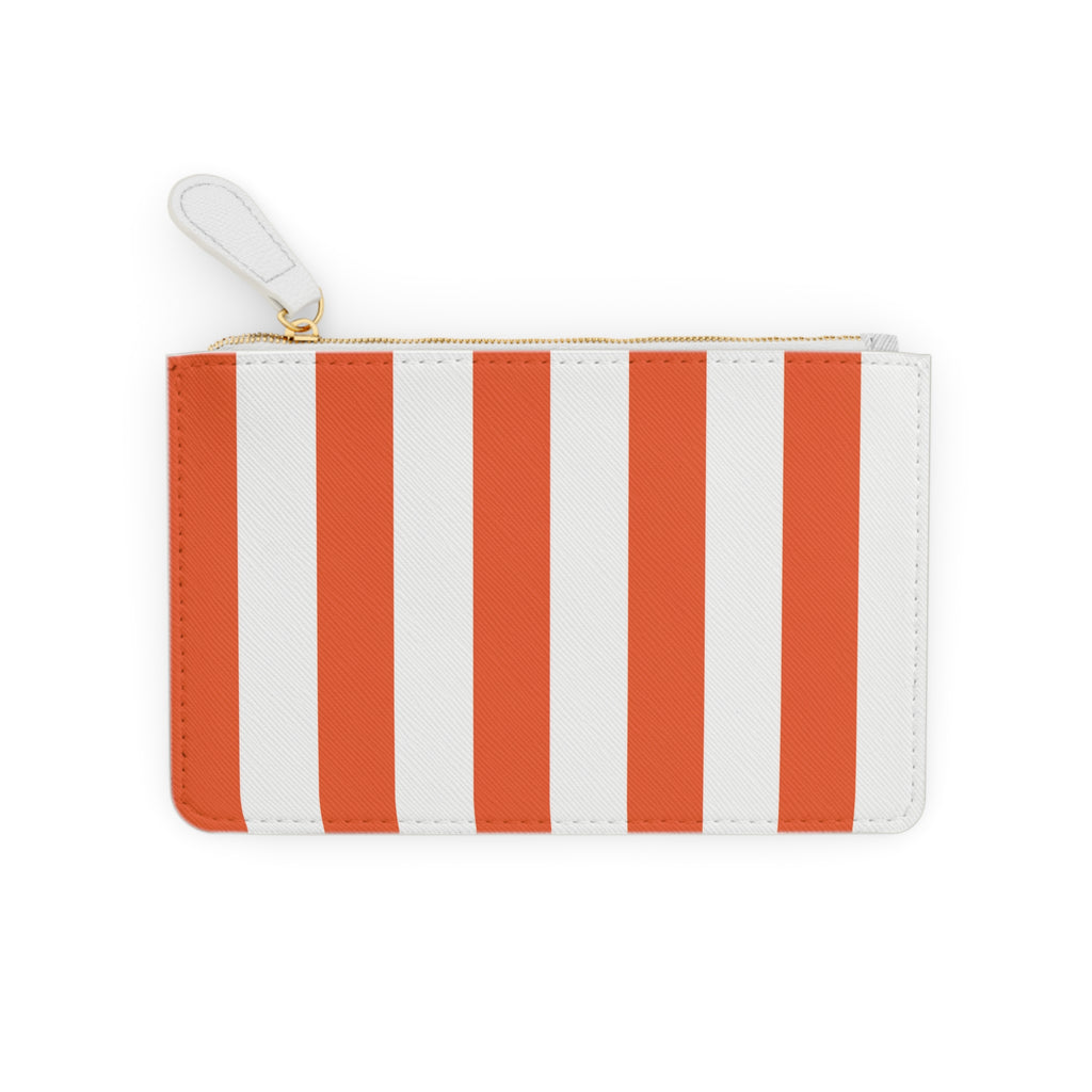 Zip Pouch – Orange & White Stripes