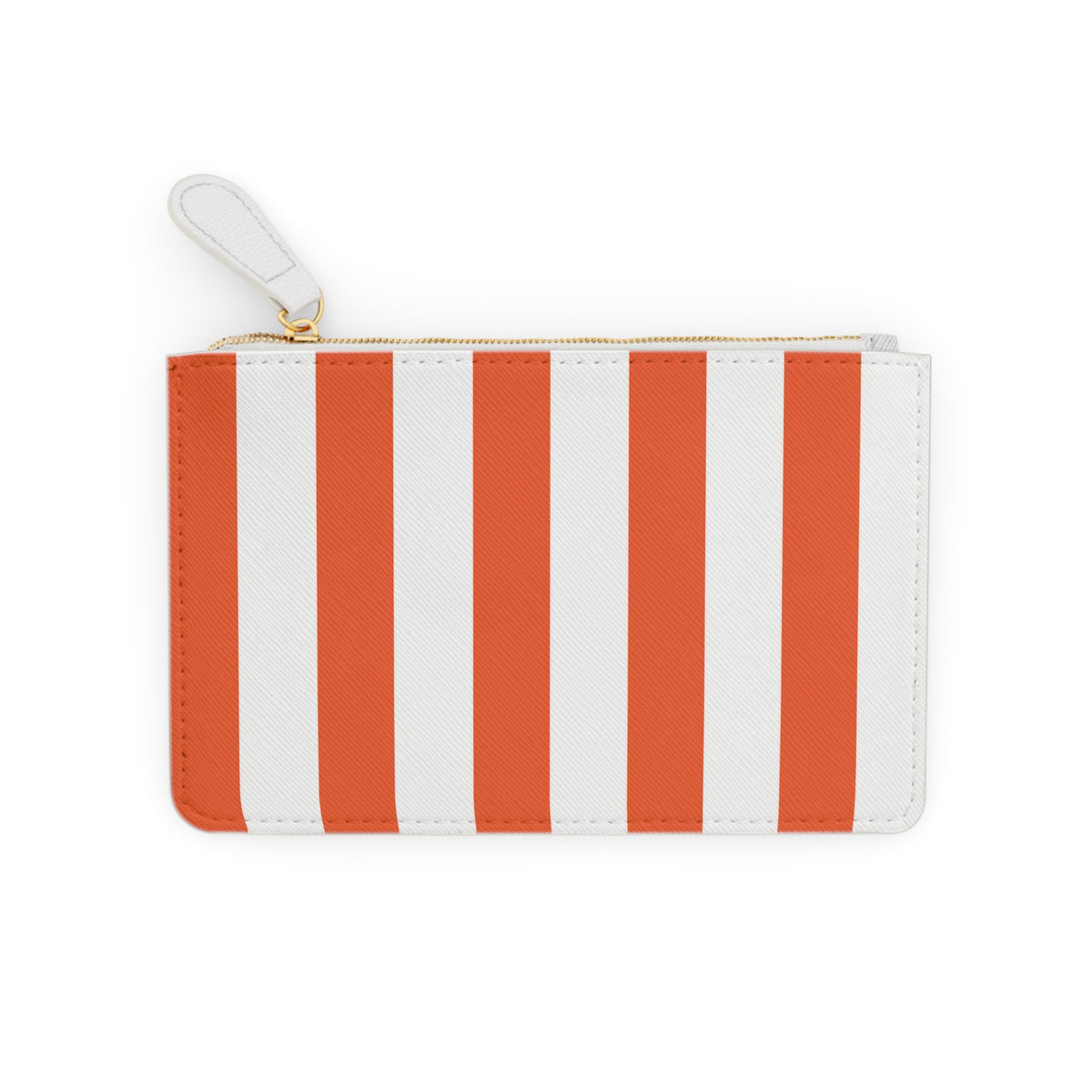 Zip Pouch – Orange & White Stripes