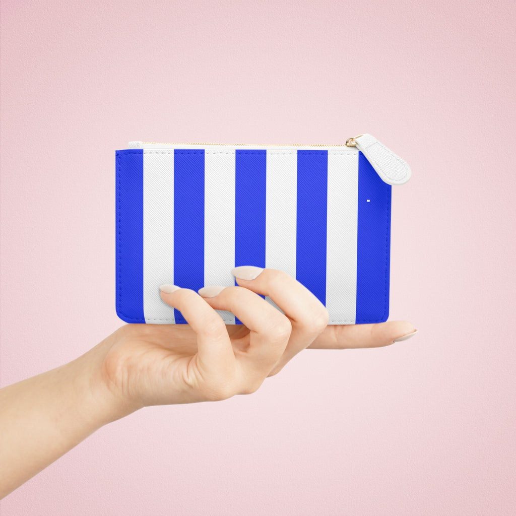 Zip Pouch – Royal Blue & White Stripes