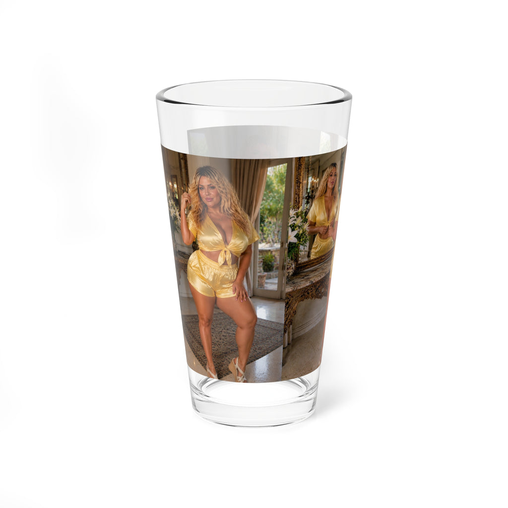 Victoria Lane Golden Satin Collection 16oz Clear Pint Glass