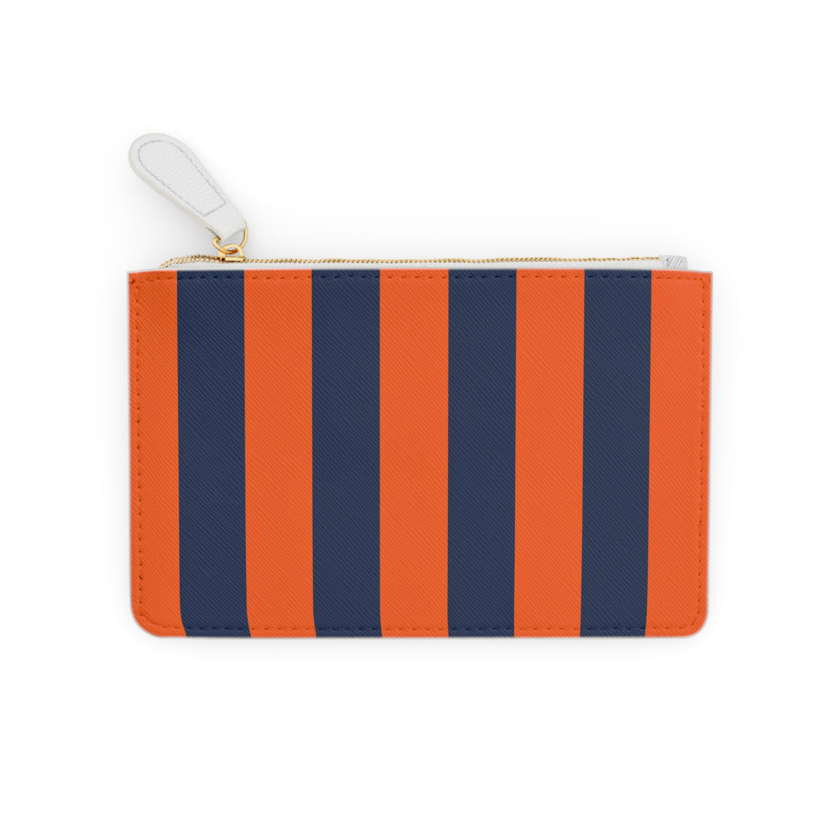 Zip Pouch – Orange & Navy Stripes