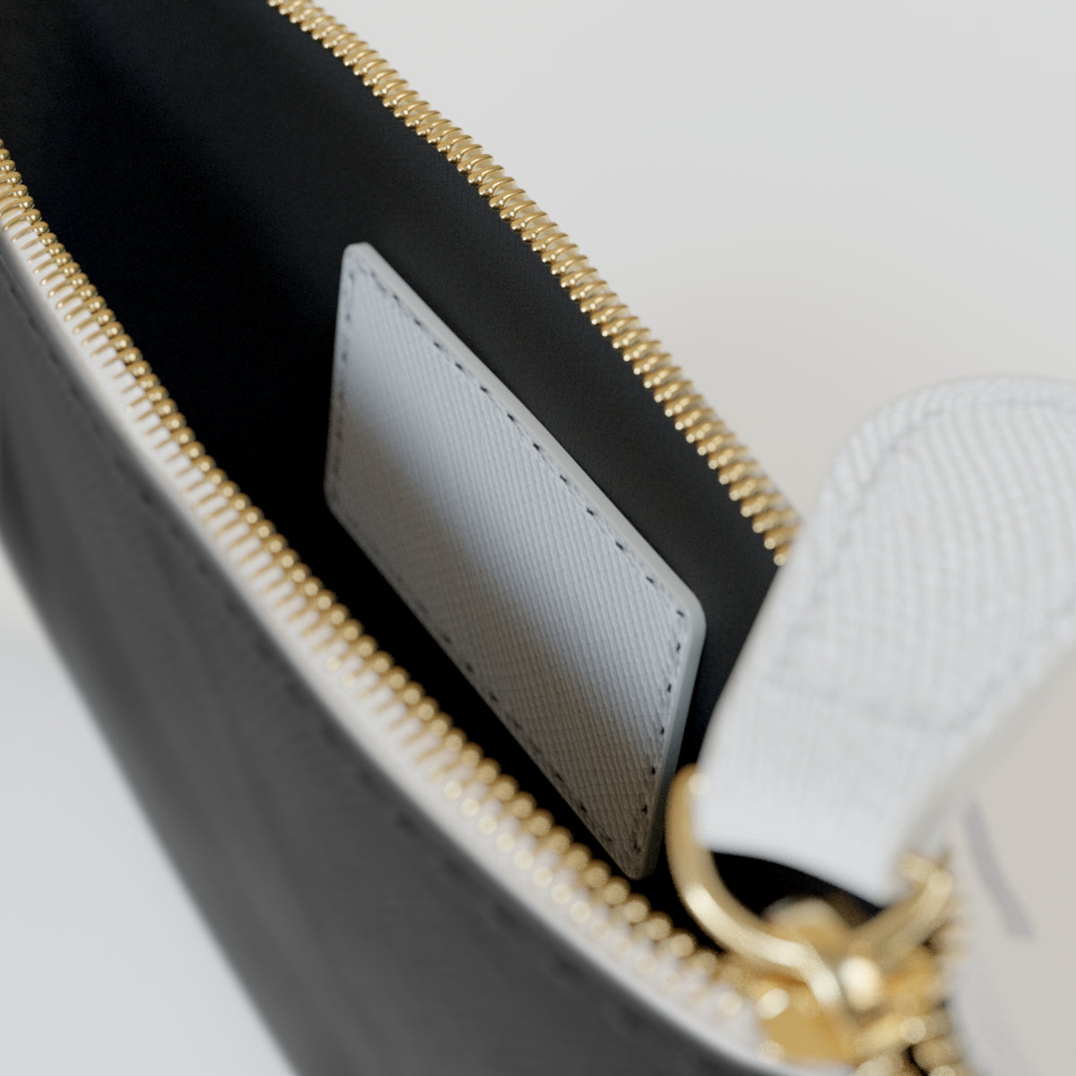 Zip Pouch-Red & Black XO Clutch with Gold Zipper-X's & O's