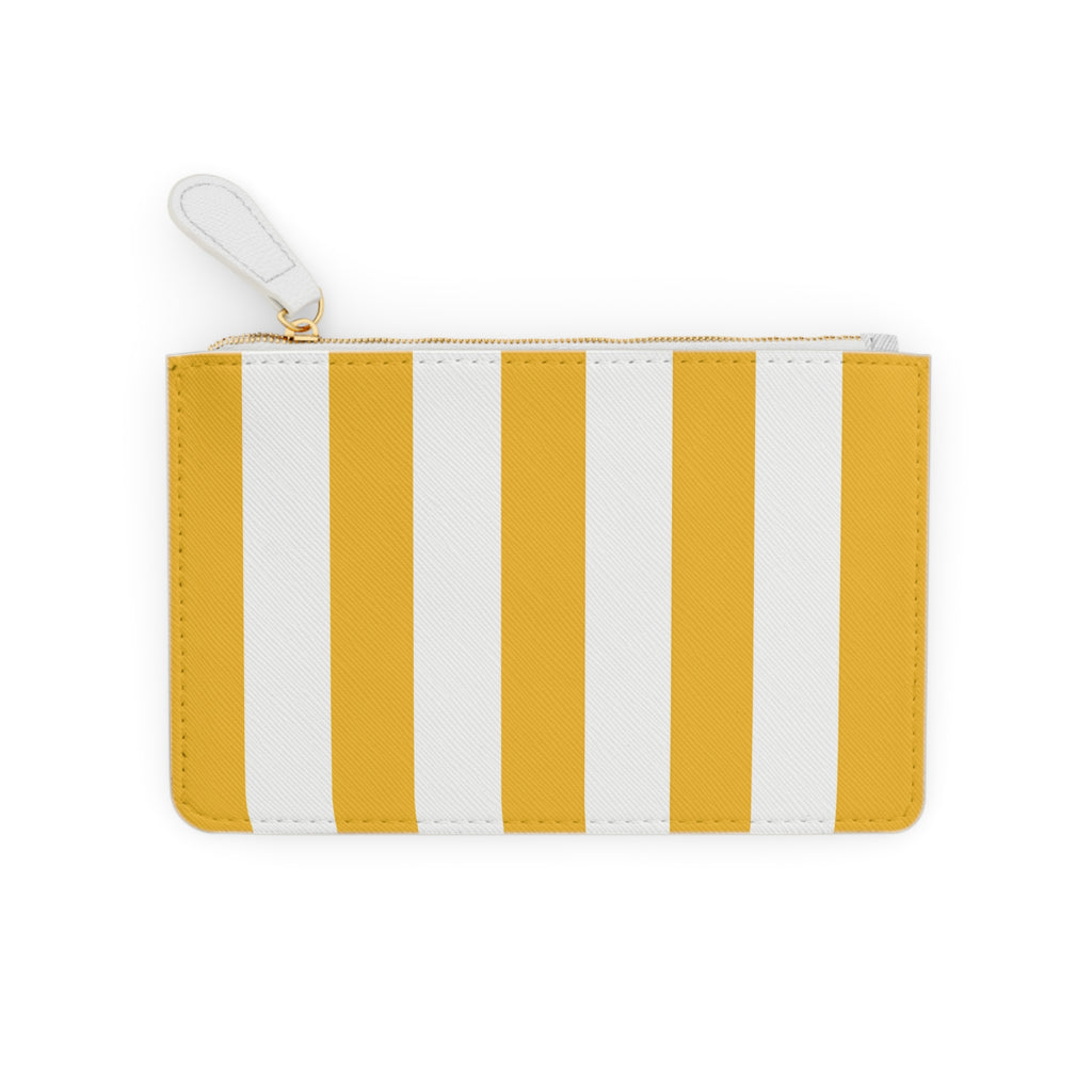 Zip Pouch – Gold & White Stripes