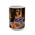 Coffee Mug Stripe Collection – Charlie Monroe Blue & White 15oz