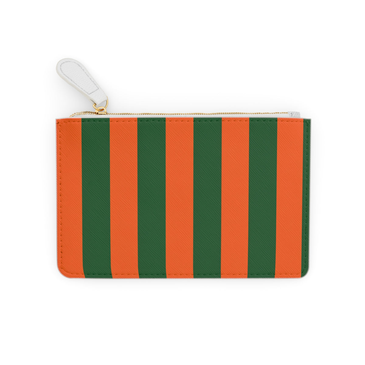 Zip Pouch – Orange & Green Stripes