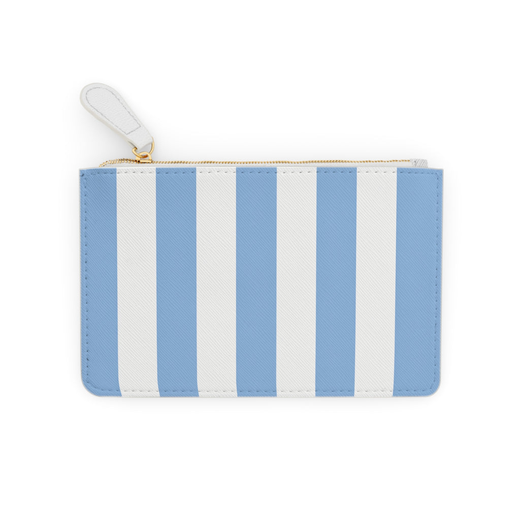 Zip Pouch – Baby Blue & White Stripes