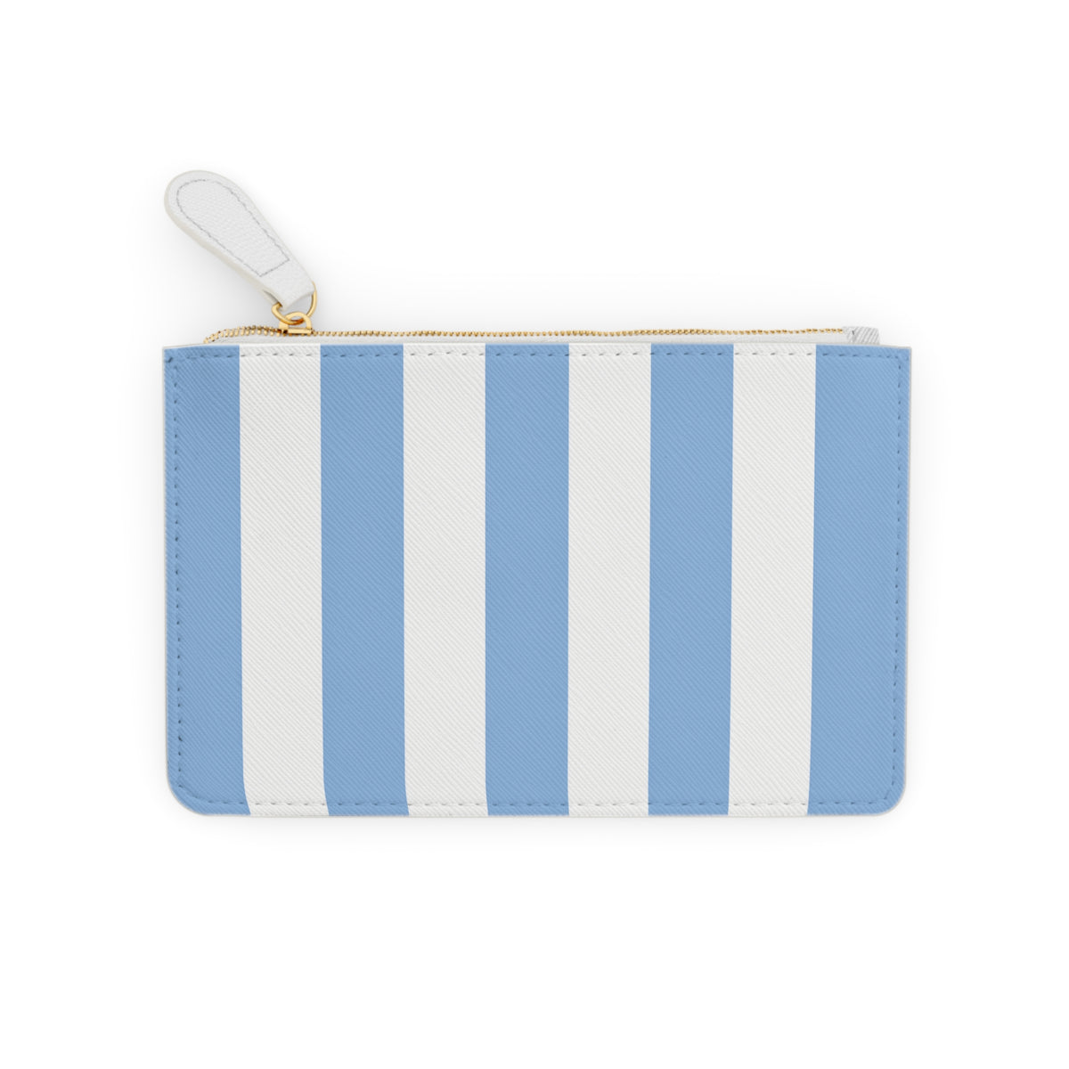 Zip Pouch – Baby Blue & White Stripes