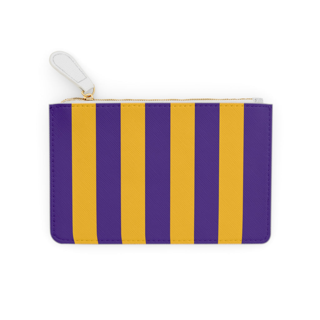 Zip Pouch – Purple & Gold Stripes