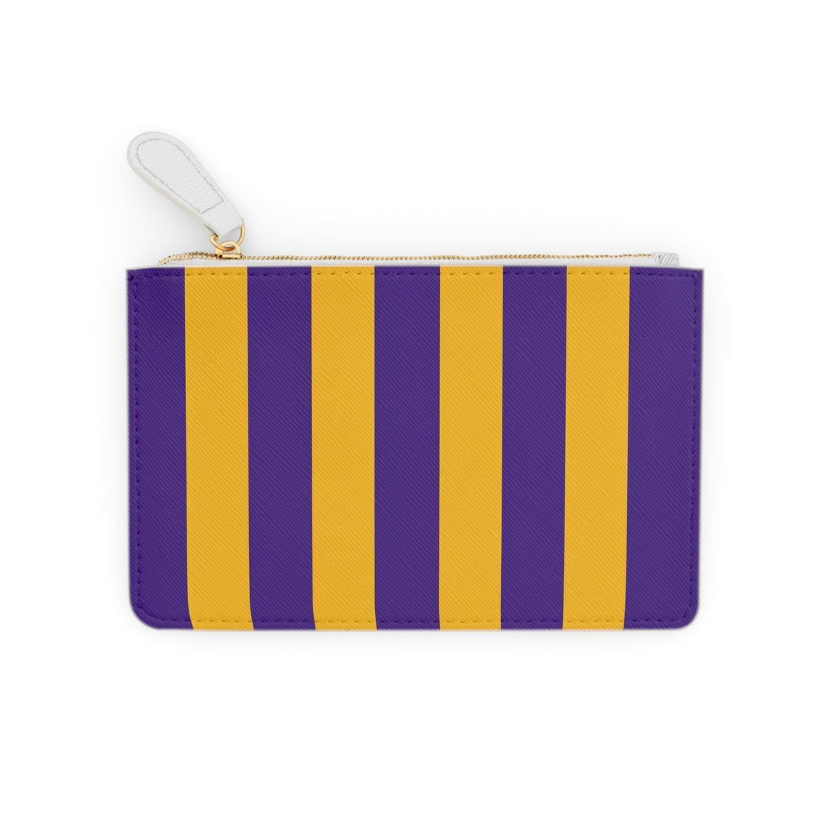 Zip Pouch – Purple & Gold Stripes