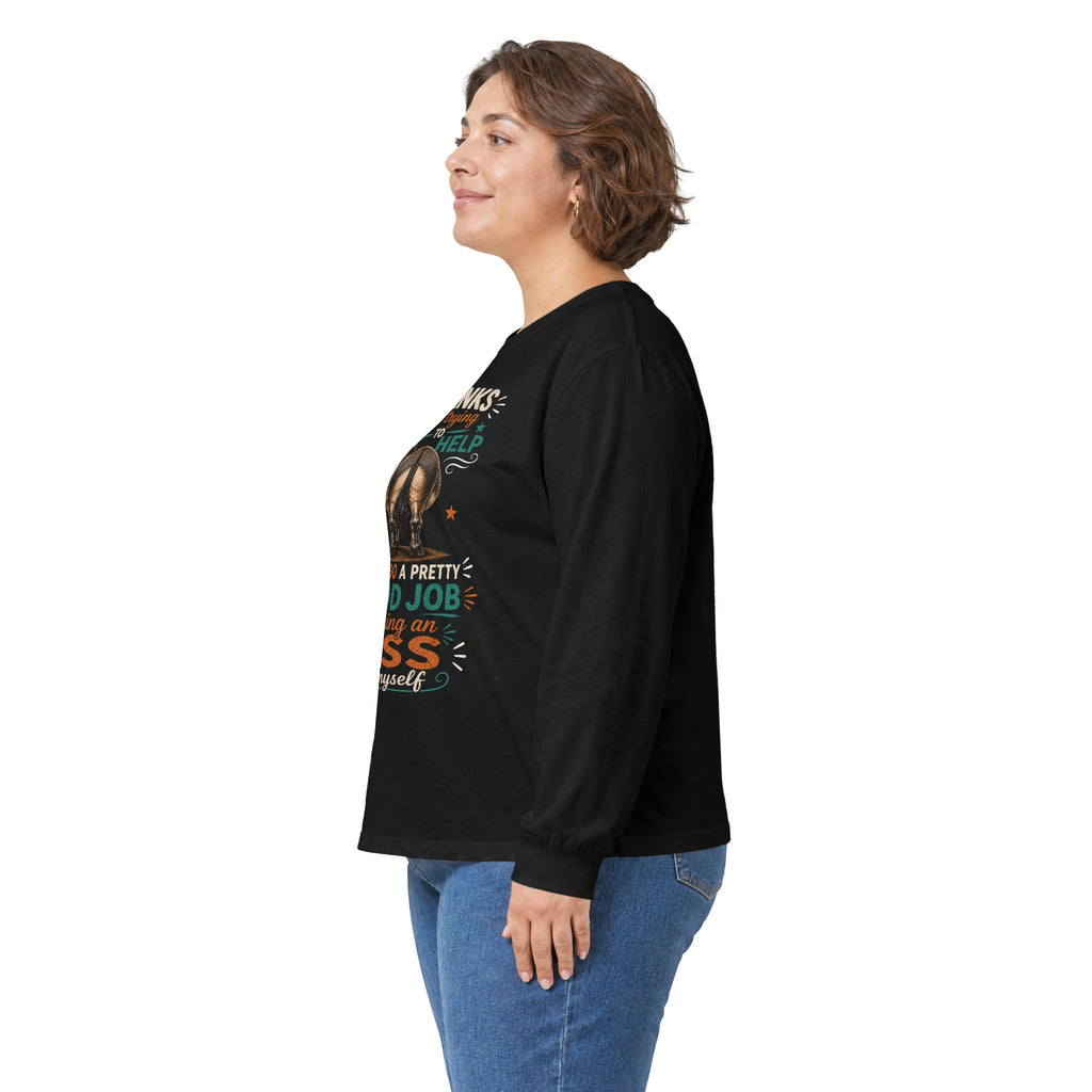 T Shirt-Long Sleeve -Making a Donkey of Yourself