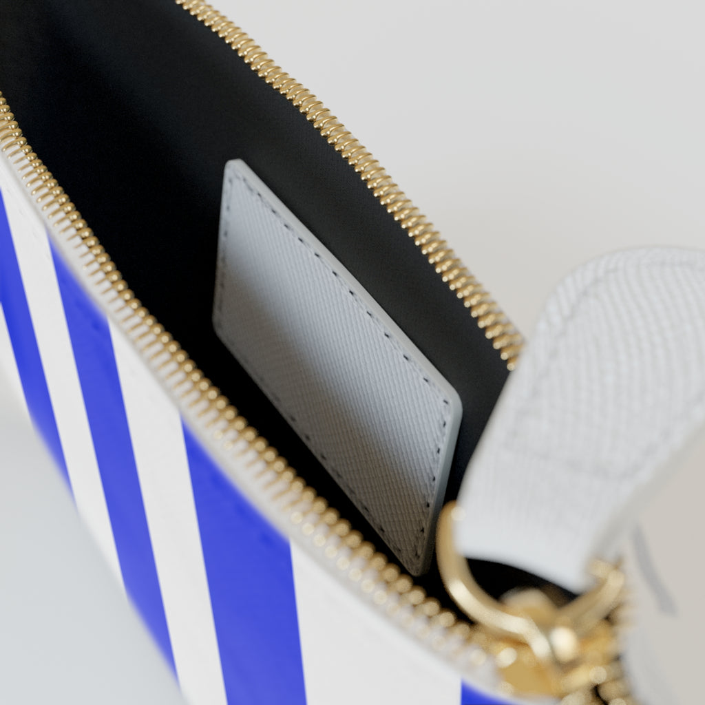 Zip Pouch – Royal Blue & White Stripes