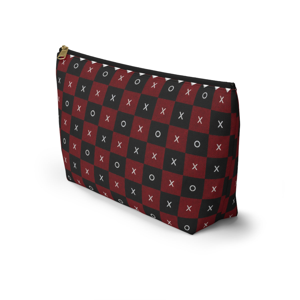 Pouch Bag-Red & Black X's & O's Accessory Bag