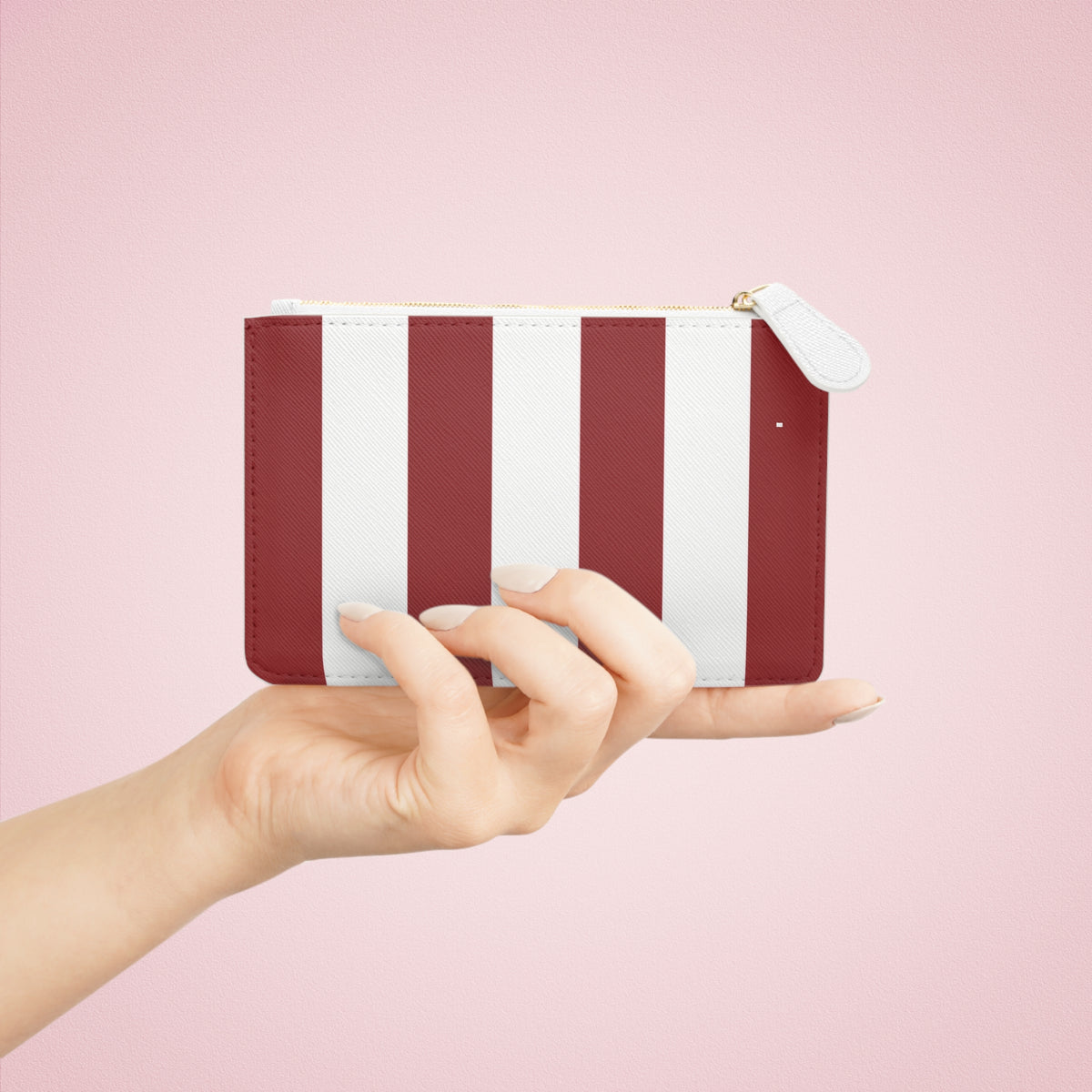 Zip Pouch-Heritage Red & White Stripes