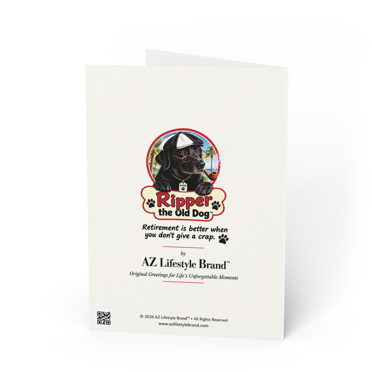 Funny Retirement Card –Black Labrador Retriever Relaxing