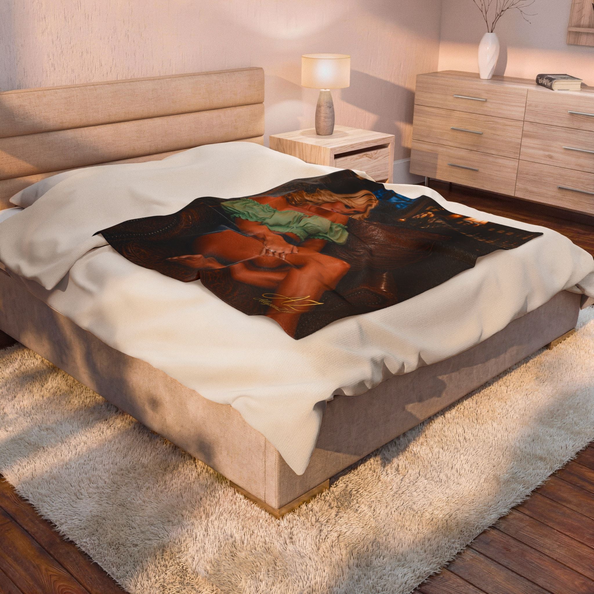 Allyson Z Cabin Collection – Premium Velveteen 50" x 60" Throw Blanket