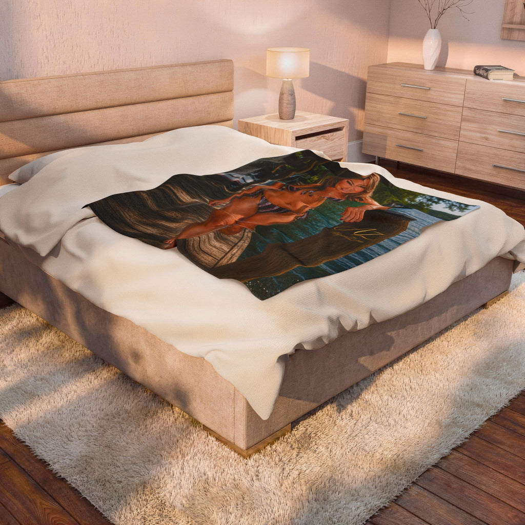 Lauri Bennett™ Lakeside Escape Collection – Premium Velveteen 50" × 60" Throw Blanket