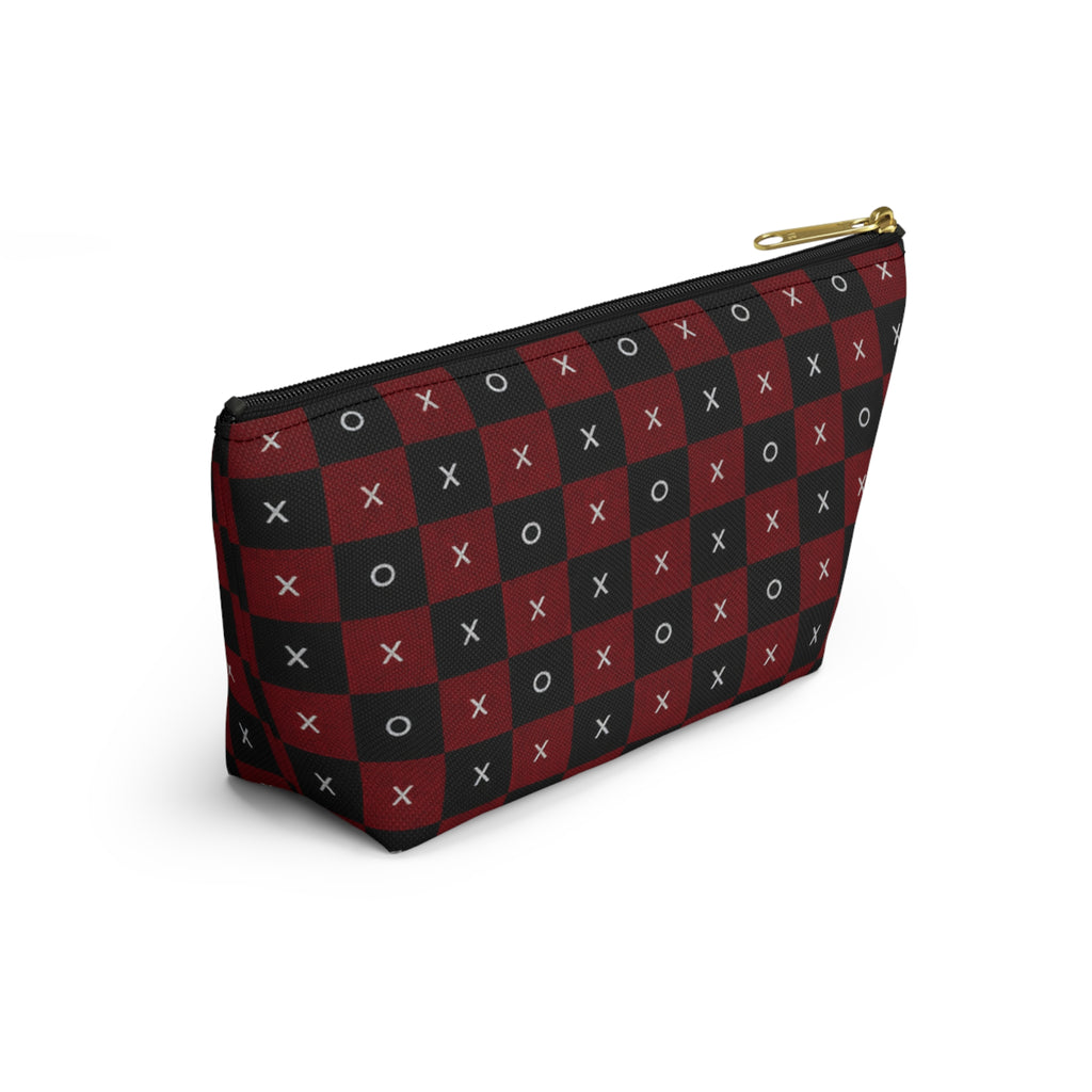 Pouch Bag-Red & Black X's & O's Accessory Bag