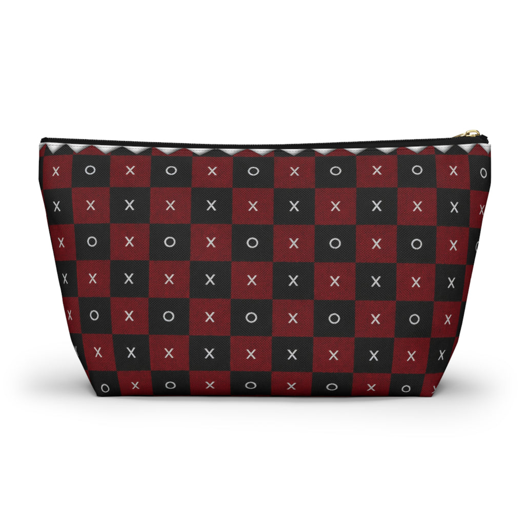Pouch Bag-Red & Black X's & O's Accessory Bag