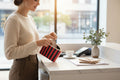 Zip Pouch – Red & Black Stripes