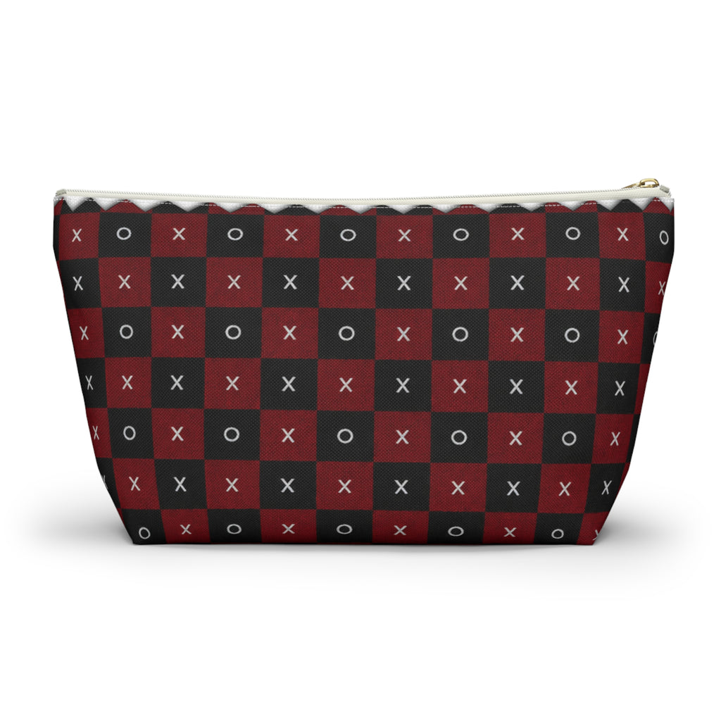 Pouch Bag-Red & Black X's & O's Accessory Bag