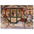 A Southern Christmas Carriage – Dogs & Cats 500-Piece Wooden Jigsaw Puzzle – product image