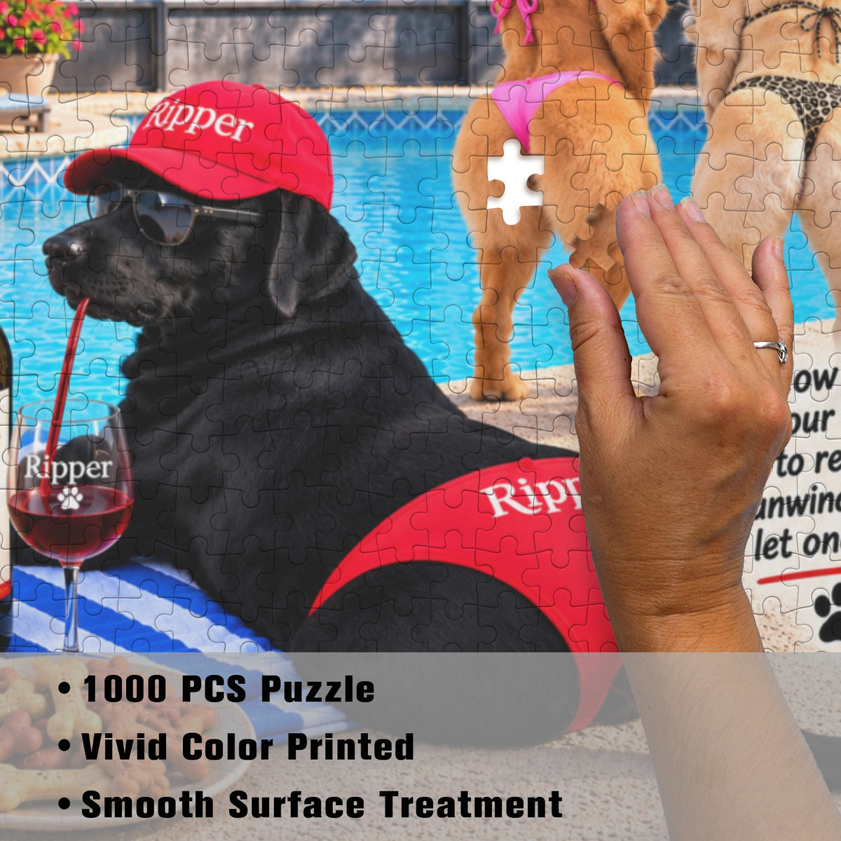 Retirement Gift-Jigsaw Puzzle-1000 Piece Wooden-Black Labrador Retriever Dog