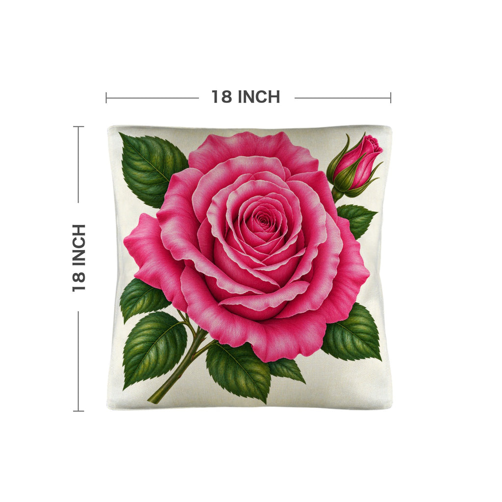 Pillow Cover-1-Rose--Pink-Envelope Close-set of 2-Cover only, no insert
